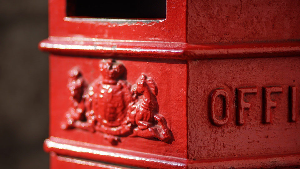 A red postbox